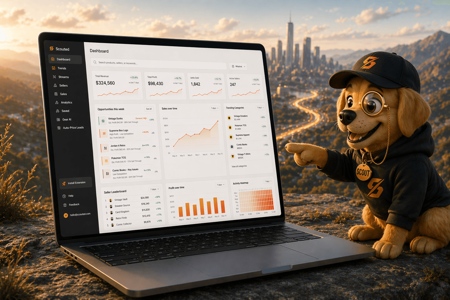 Scouted product dashboard preview